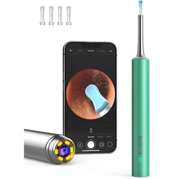 ONTECH - Bebırd T5 3mp Kamera 3.5mm Lens Şarjlı Wıfı Görüntülü Kulak Temizleyici Yeşil Renk - Image 1