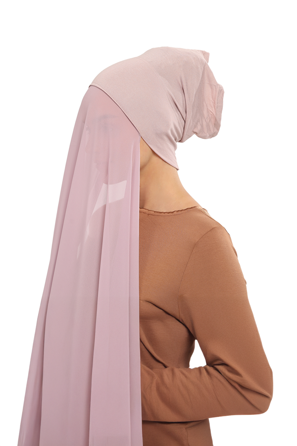 Hazır Pratik Lüks Boru Boneli Şifon Şal - Image 1