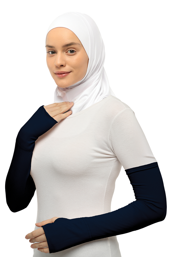 Kesik Parmak Geçmeli Penye Tesettür Kolluk - Image 1