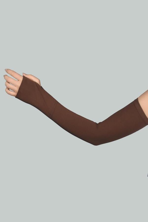 Kesik Parmak Geçmeli Penye Tesettür Kolluk - Image 1