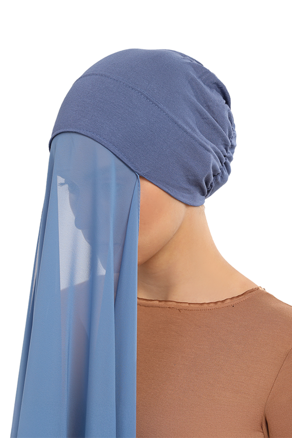 Hazır Geçmeli Lastikli Boneli Lüks Şifon Şal - Image 1