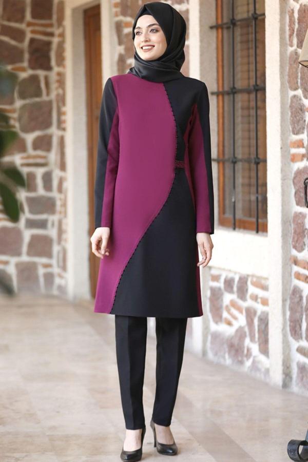 Tesetturabiye Yağmur İkili Takım Mürdüm - Image 1