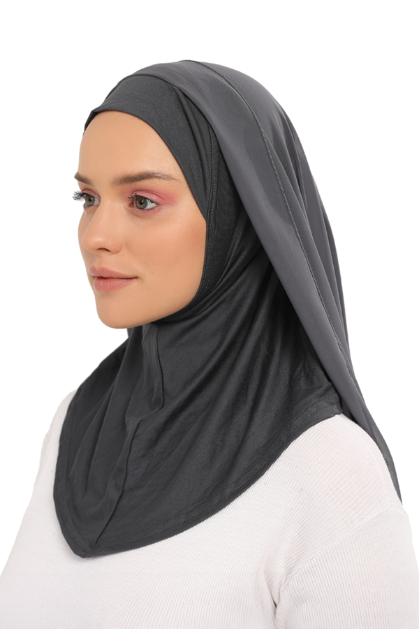 Hazır Lüks Pratik Hijablı  Şifon Şal - Image 1