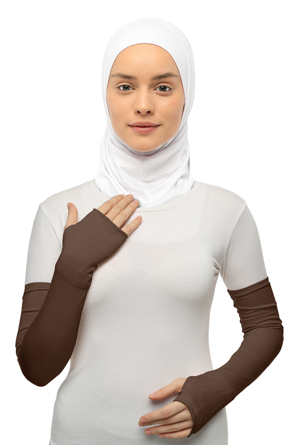 Kesik Parmak Geçmeli Penye Tesettür Kolluk - Image 1