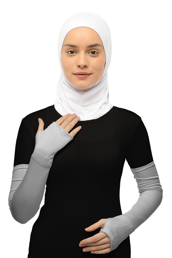 Kesik Parmak Geçmeli Penye Tesettür Kolluk - Image 1