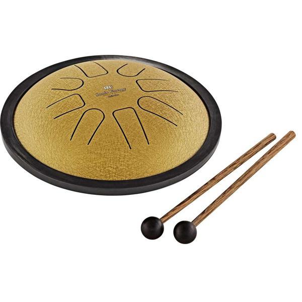Meinl Sonic Energy 7" Small Steel Tongue Drum (C Minor, 8 Notes, 440 Hz, Gold) - Image 1