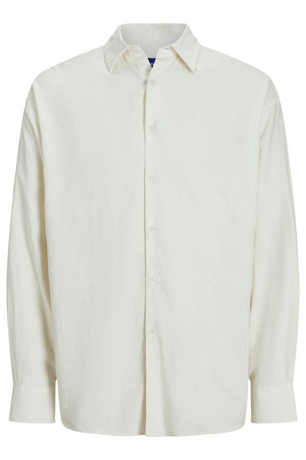 Jack & Jones Originals Jorparos Pamuklu Oversize Uzun Kollu Erkek Gömlek 12271106 KREM - Image 1