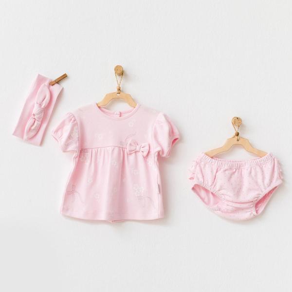 Andywawa Milly Ballet 3'lü Bebek Takımı AC21799R Pembe - Image 1