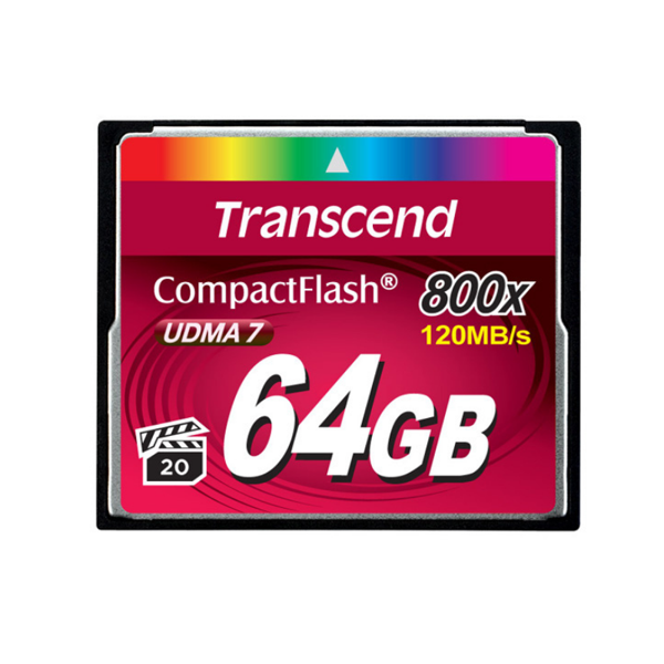 Transcend TS64GCF800 64 GB CF 800X Premiıum 120/60Mb/s CompactFlash Hafıza Kartı - Image 1