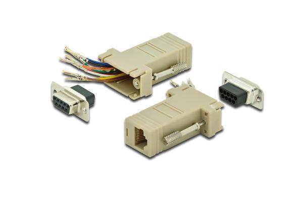 Digitus AK-610516-000-I DB9 Dişi RJ45 Dişi PVC Modüler Adaptör - Image 1