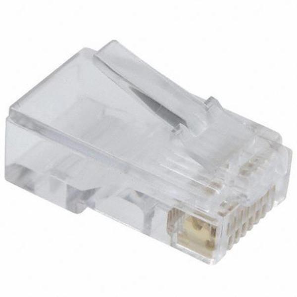 Digitus A-MO 8/8 SR Cat 5E RJ45 8P8C Zırhsız Yuvarlak Kablo Tipi 0.6 Modüler Fiş  (100 lü Paket) - Image 1