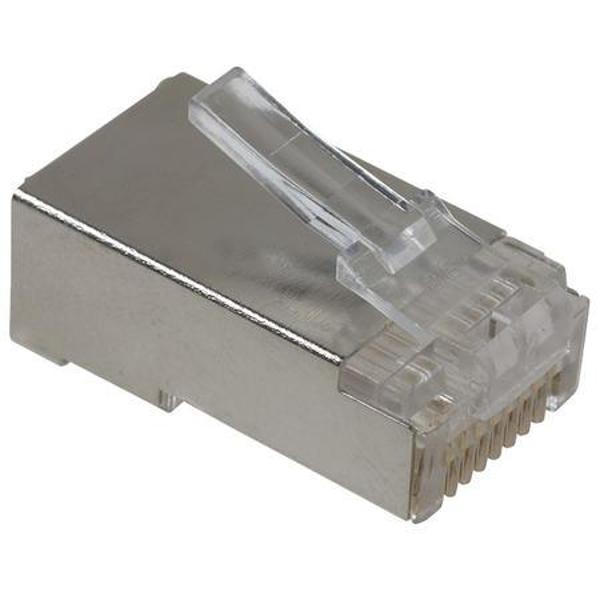 Digitus A-MO 8/8 SRS CAT5E RJ45 8P8C Zırhlı 0.6µ Konnektör  (100 lü Paket) - Image 1