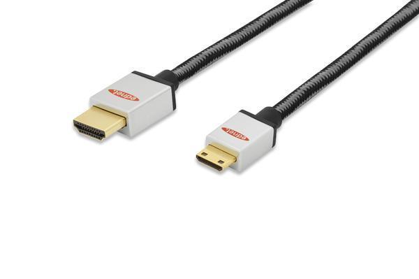 Ednet ED-84488 2 Mt mini HDMI to HDMI Erkek-Erkek Premium High Speed Ethernet Zırhlı Altın Dönüştürücü Kablo - Image 1