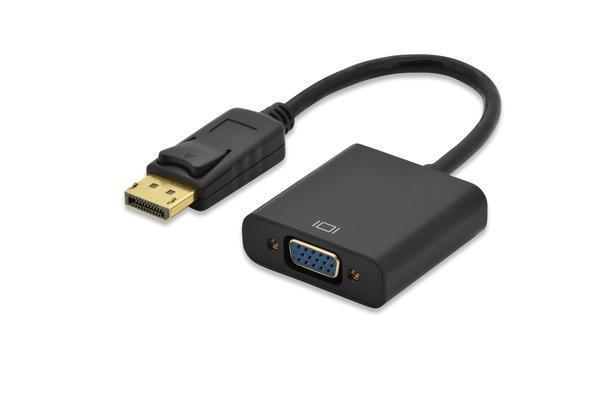 Ednet ED-84506 DISPLAY PORT to VGA DP 1.2 Erkek-Dişi Siyah Dönüştürücü Adaptör - Image 1