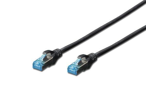 Digitus DK-1521-030/BL 3 Mt CAT5E AWG26/7 F-UTP Siyah Patch Cord Kablo - Image 1