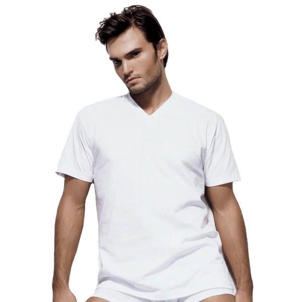 Çift Kaplan Erkek Süprem V Yaka Fanila Atlet Tişört Beyaz 945 - Image 1