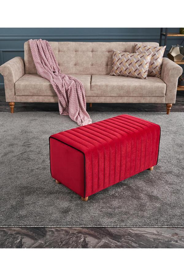 Favora Mabel Puf - Kırmızı - Image 1