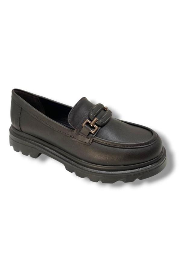Fancy 816-25 Deri Anatomik Sıfır Tokalı Loafer Kadın Ayakkabı - Image 1