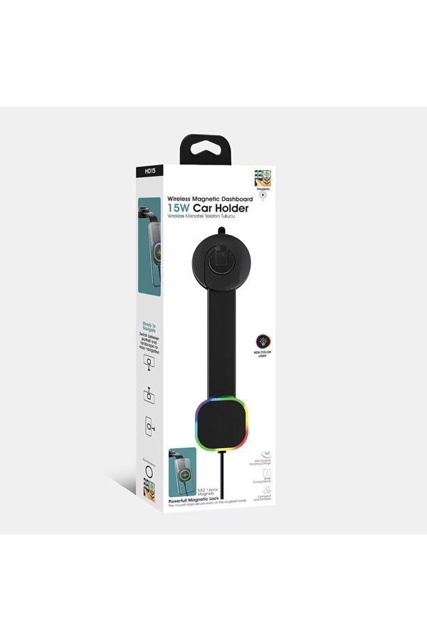 ZHD15 15W Magsafe Kablosuz Mıknatıslı Araç Telefon Tutucu - Image 1