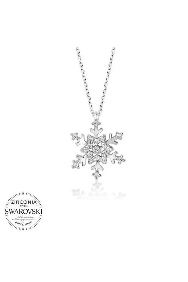 Armagano Swarovski Taşlı Gümüş Kartanesi Kolye - Image 1