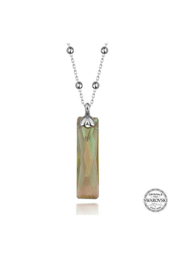 Armagano Swarovski Crystal Taşlı Top Zincir Baget Gümüş Kadın Kolye - Image 1