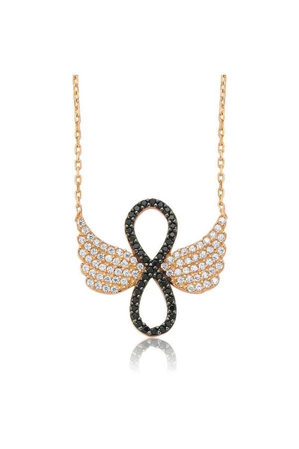 Armagano Gümüş Melek Kanadı Sonsuzluk Kolye - Image 1