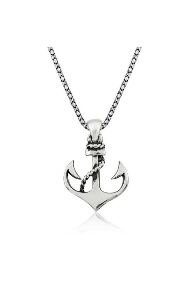 Armagano Gümüş Deniz Çapası Erkek Kolye - Image 1