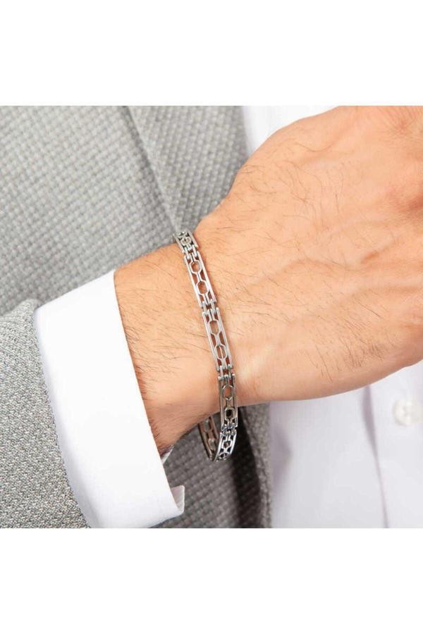 Armagano Gümüş Oksitli Erkek Bileklik - Image 1