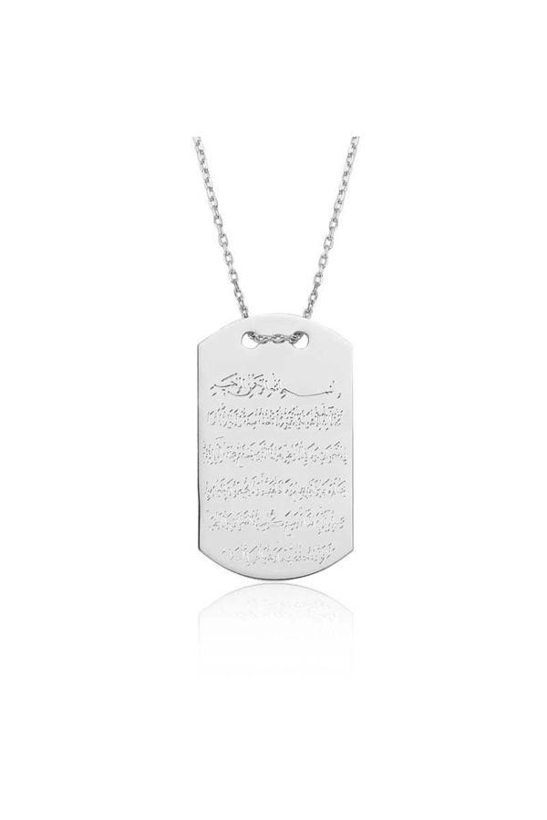 Armagano Gümüş Ayetel Kürsi Kolye - Image 1