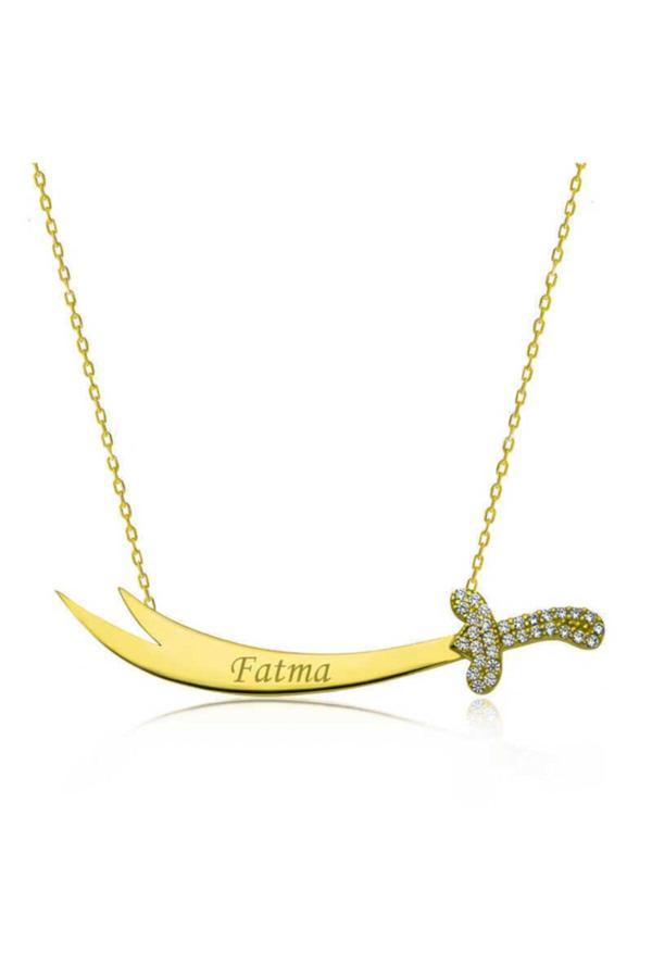 Armagano Gümüş İsimli Zülfikar Kılıcı Kadın Kolye - Image 1