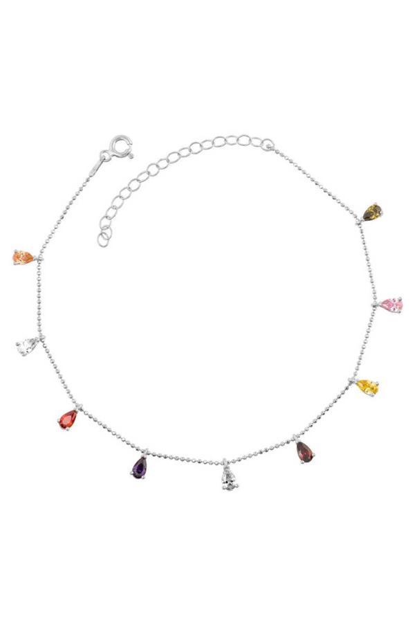 Armagano Gümüş Renkli Damla Kadın Halhal - Image 1