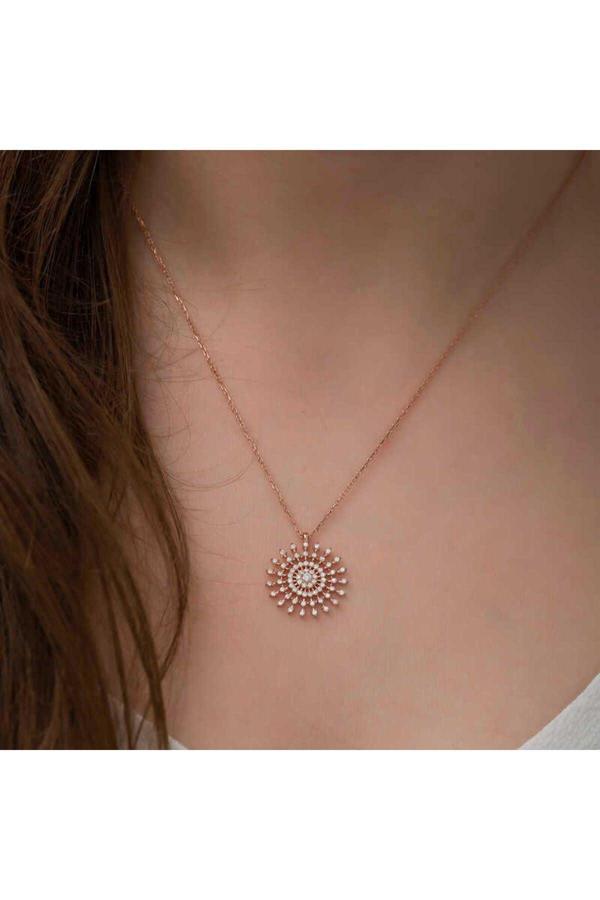 Armagano Gümüş Güneş Kolye - Image 1