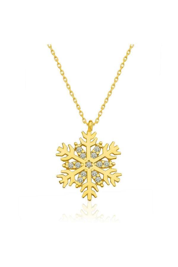 Armagano ?Gümüş Gold Kar Tanesi Bayan Kolye - Image 1