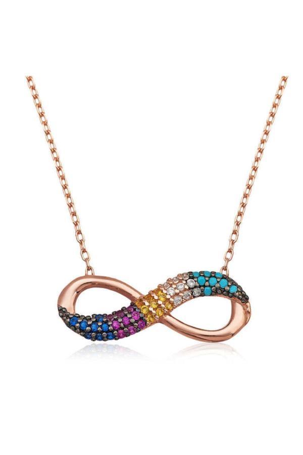 Armagano Gümüş Renkli Sonsuzluk Kadın Kolye - Image 1