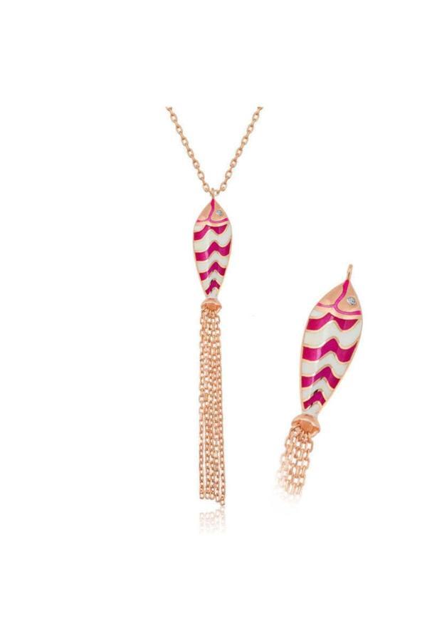 Armagano ?Gümüş Püsküllü Balık Kolye - Image 1