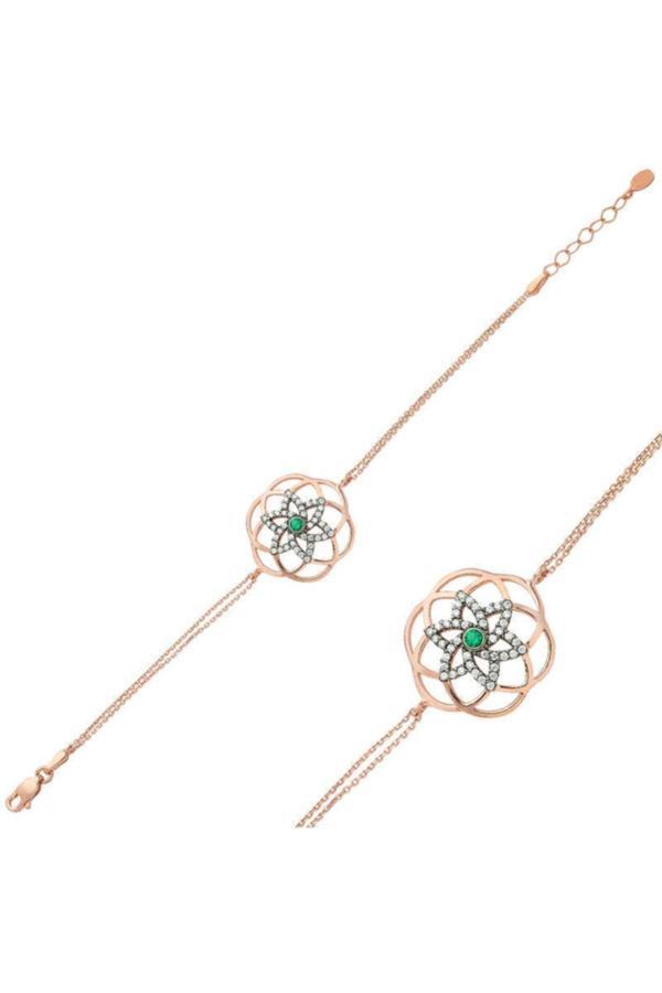 Armagano Gümüş Yaşam Çiçeği Bileklik - Image 1