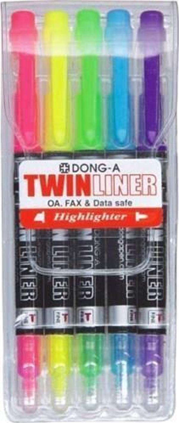 Halsa Twin Fosforlu Kalem Çift Uçlu 5 Renk 231500 - Image 1
