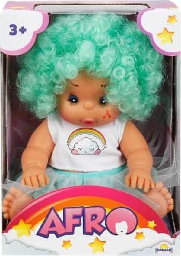 Sunman Oyuncak Afro Bebek 23Cm Renkli Kıvırcık Saçlı S00020040 (Karışık Renk 1 Adet) - Image 1