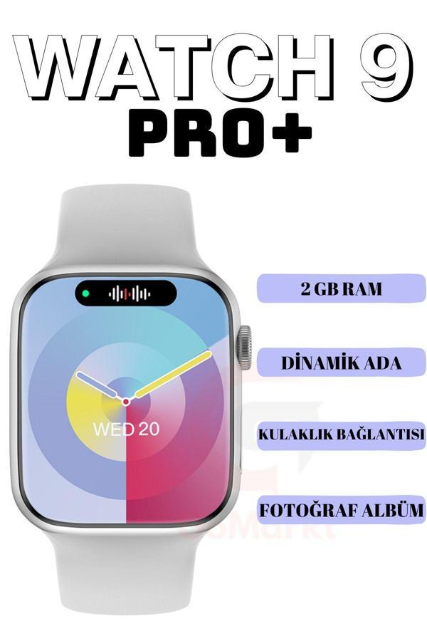 Gomarkt Watch 9 Pro Plus Serisi Akıllı Saat Dinamik Ada/ 2 Gb Ram/ Çift Kordon 2024 Model - Image 1