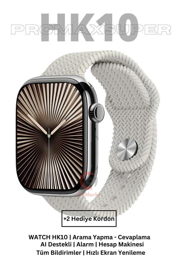 Gomarkt Watch 10 Özellikli Hk10 Promax Akıllı Saat Türkçe Menü Iphone Ve Android Uyumlu - Image 1