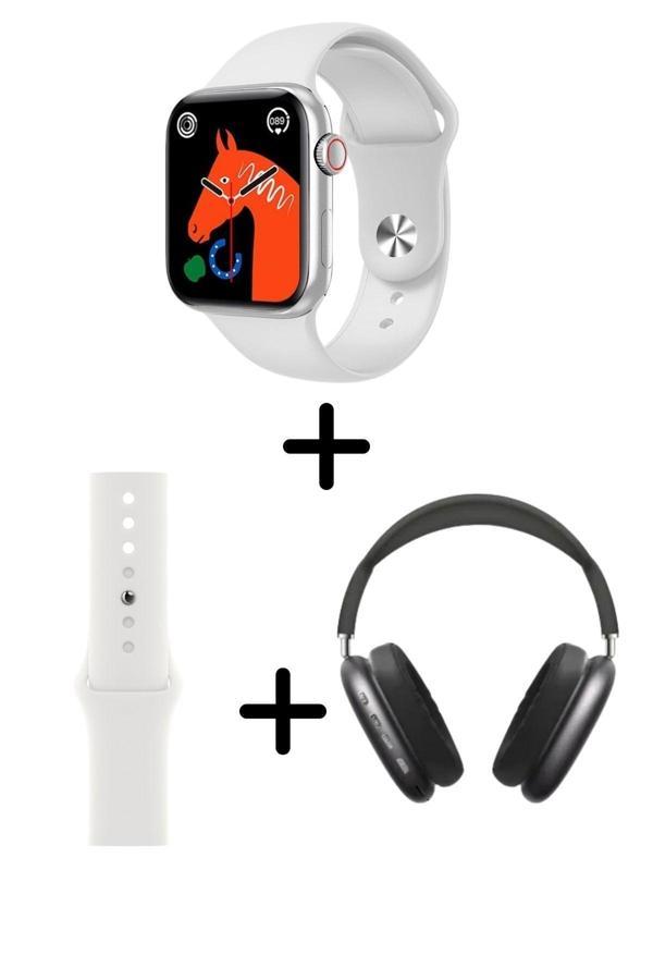 Han-S Bilişim Watch 8 Akıllı Saat Ve P9 Pro Kulaküstü Kulaklık İkili Paket Kordon Hediyeli - Image 1