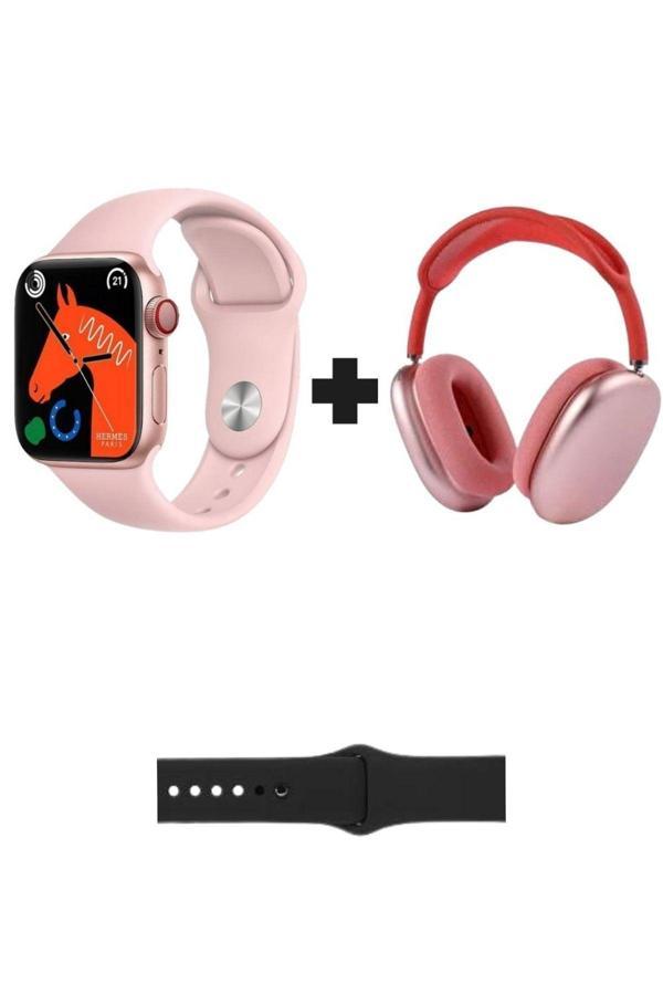 Gomarkt Watch 8 Series Akıllı Saat + P9 Bluetoothlu Kulaküstü Kulaklık İkili Paket Ekstra Kordon Hediyeli - Image 1