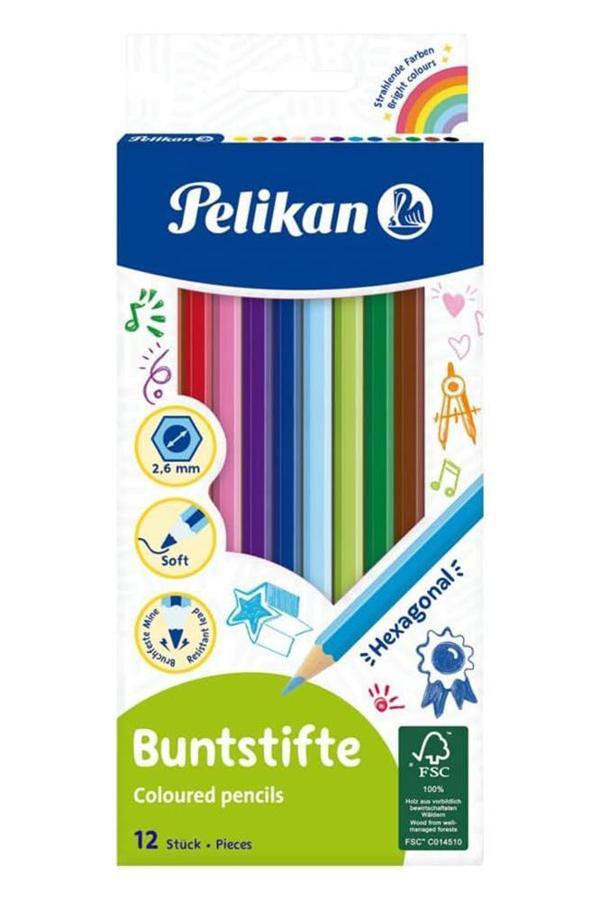 12 li Kuru Boya Kalemi Karton Kutu 1 Paket 12 Renk Kuruboya  Tam Boy Renkli Kalem - Image 1