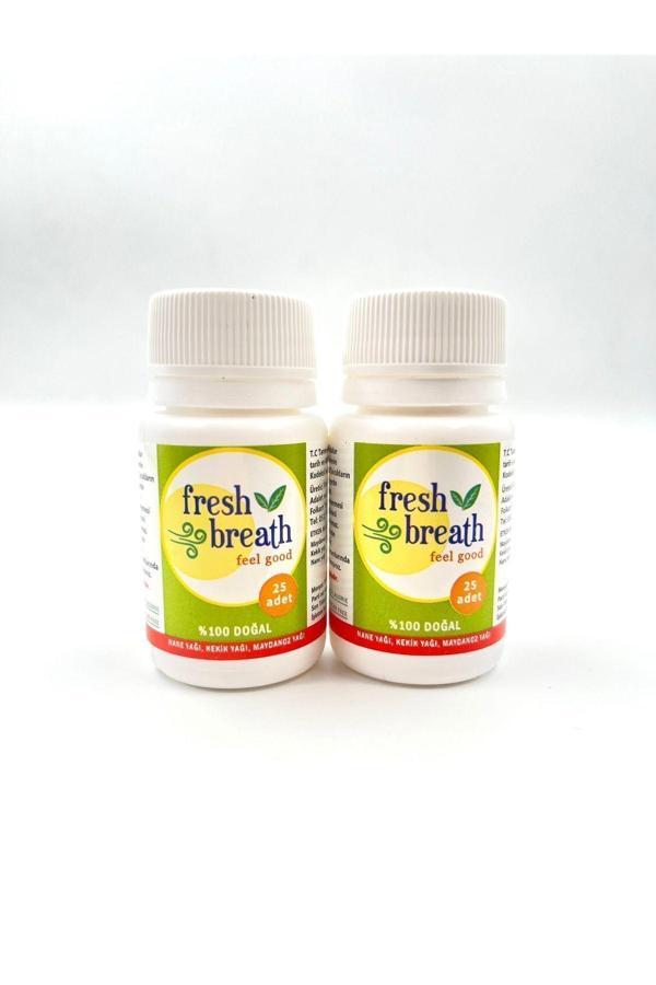 Fresh Breath 2 Kutu 25'Li Ağız Kokusu Önleyici, Nefes Temizleyici (Soğan, Sarımsak Koku Yok Edici) (Yeni Üretim) - Image 1