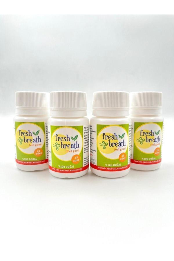 Fresh Breath 4 Kutu 25'Li Ağız Kokusu Önleyici, Nefes Temizleyici (Soğan, Sarımsak Koku Yok Edici) - Image 1