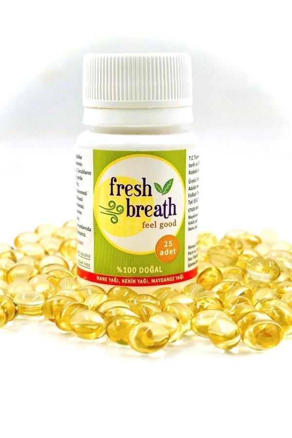 Fresh Breath Ağız Kokusu Önleyici, Nefes Temizleyici Kapsül 25Li (Soğan, Sarımsak Koku Yok Edici)%100 Doğal - Image 1