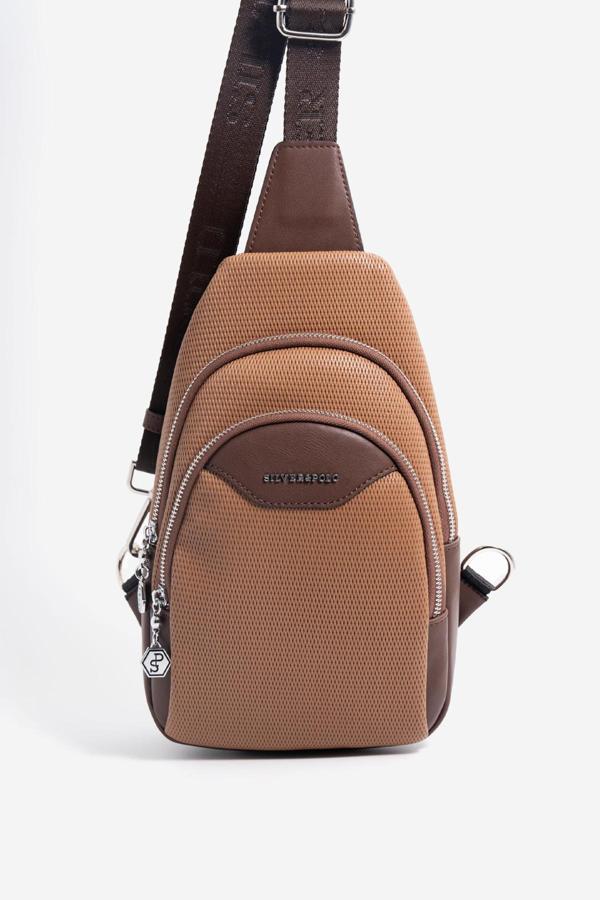 SİLVER POLO Kadın Önden Çarpraz Asılabilen Body Bag Çanta SP 959 PT KARAMEL/KAHVE - Image 1