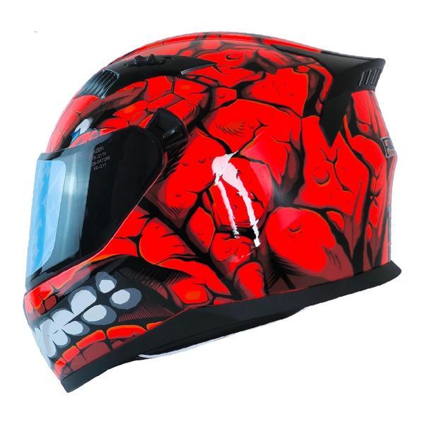 Motosiklet Kask Ece 22.R06 Double Vizörlü Full Face Motor Kaskı Fantastic Red - Image 1