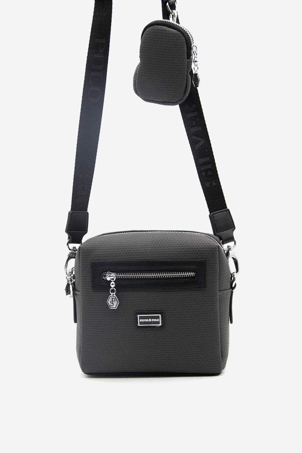 SİLVER POLO Kadın Çapraz Askılı Kol Çantası SP 1038 PT ANTRASİT/SİYAH - Image 1