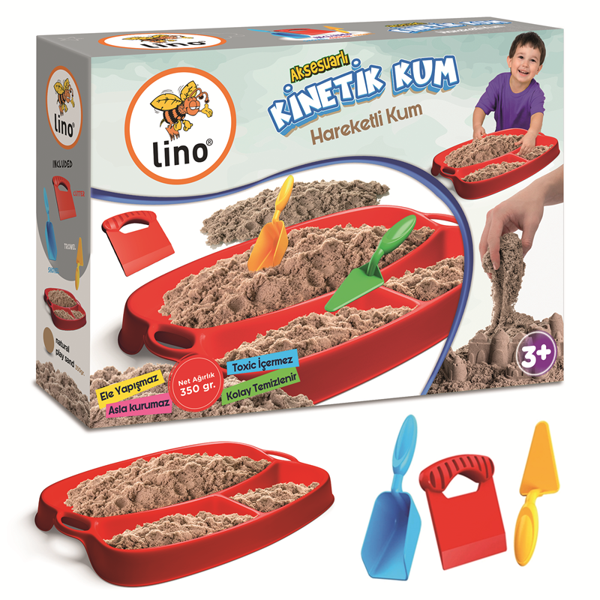 LİNO KİNETİK KUM SETİ (350 GR KUM+TEPSİ+KÜREK+MALA+KESİCİ) - Image 1
